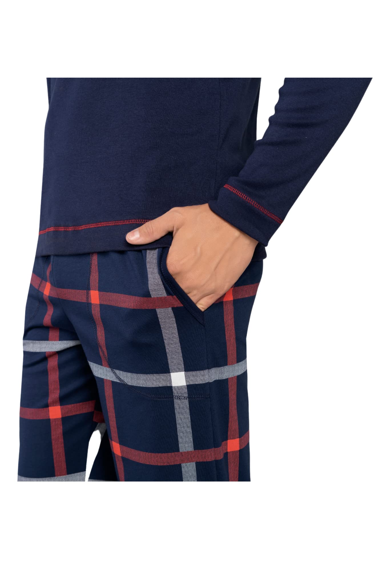 Italian Fashion Pigiama Uomo Cotone Leggero con Corte Manica | Pigiama Uomo Estivo e Primaverile | Loungewear Corto | Due Pezzi da Abbigliamento Casual da Casa S-3XL