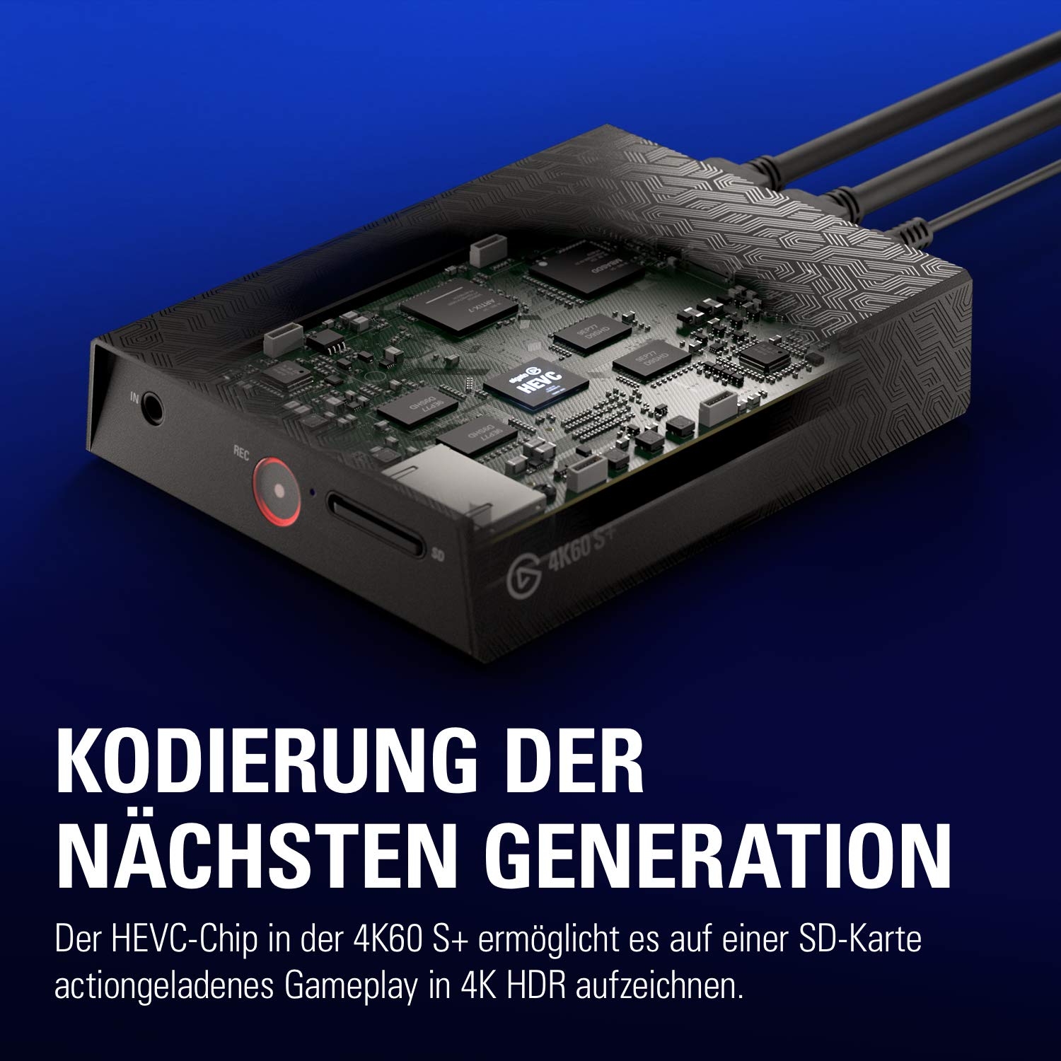 Elgato 4K60 S+, externe Aufnahmekarte, aufzeichnen in 4K60 HDR10 mit Ultra-Low-Latency auf PC oder SD Karte auf PS5/PS4, Xbox Series X/S, Xbox One X/S, in OBS und mehr, für Windows