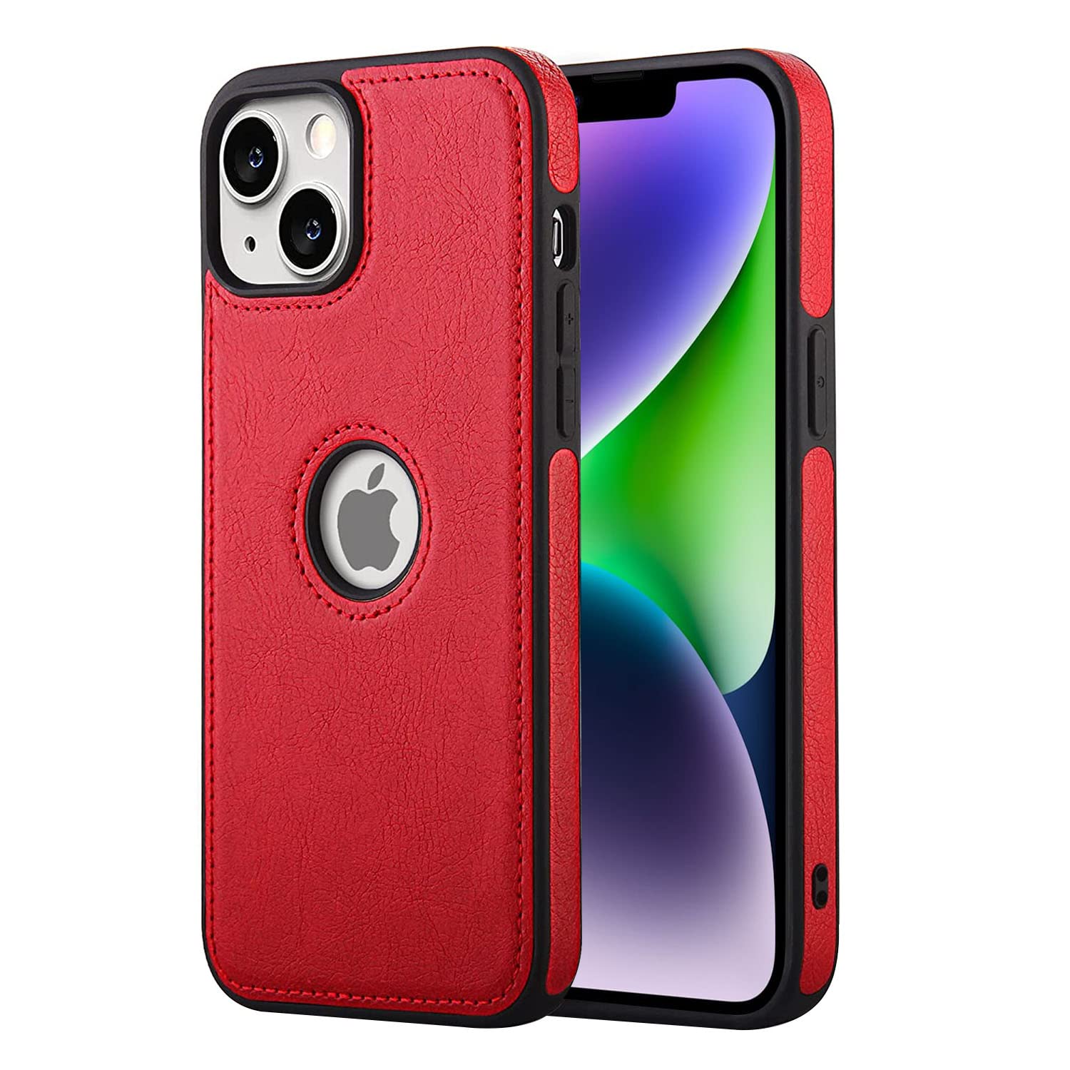 LIRAMARK PU Leather Flexible Back Cover Case Designed for iPhone 14 Plus (6.7 inch) (Red) (B0BFQV2212) Amazon Price History, Amazon Price Tracker