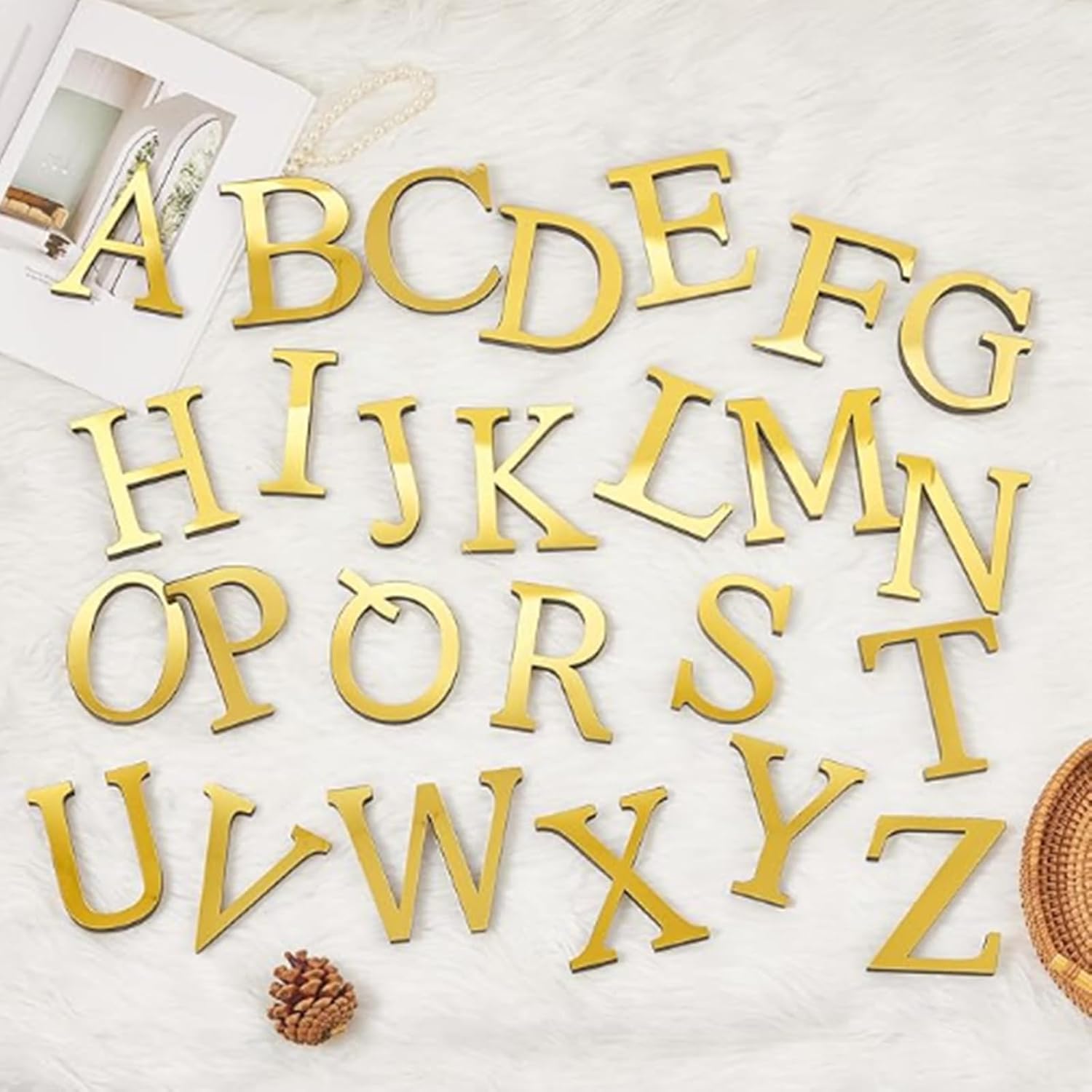 UJAKEL Letter H Decor Wall Monogram Letter O Gold Chile Ubuy