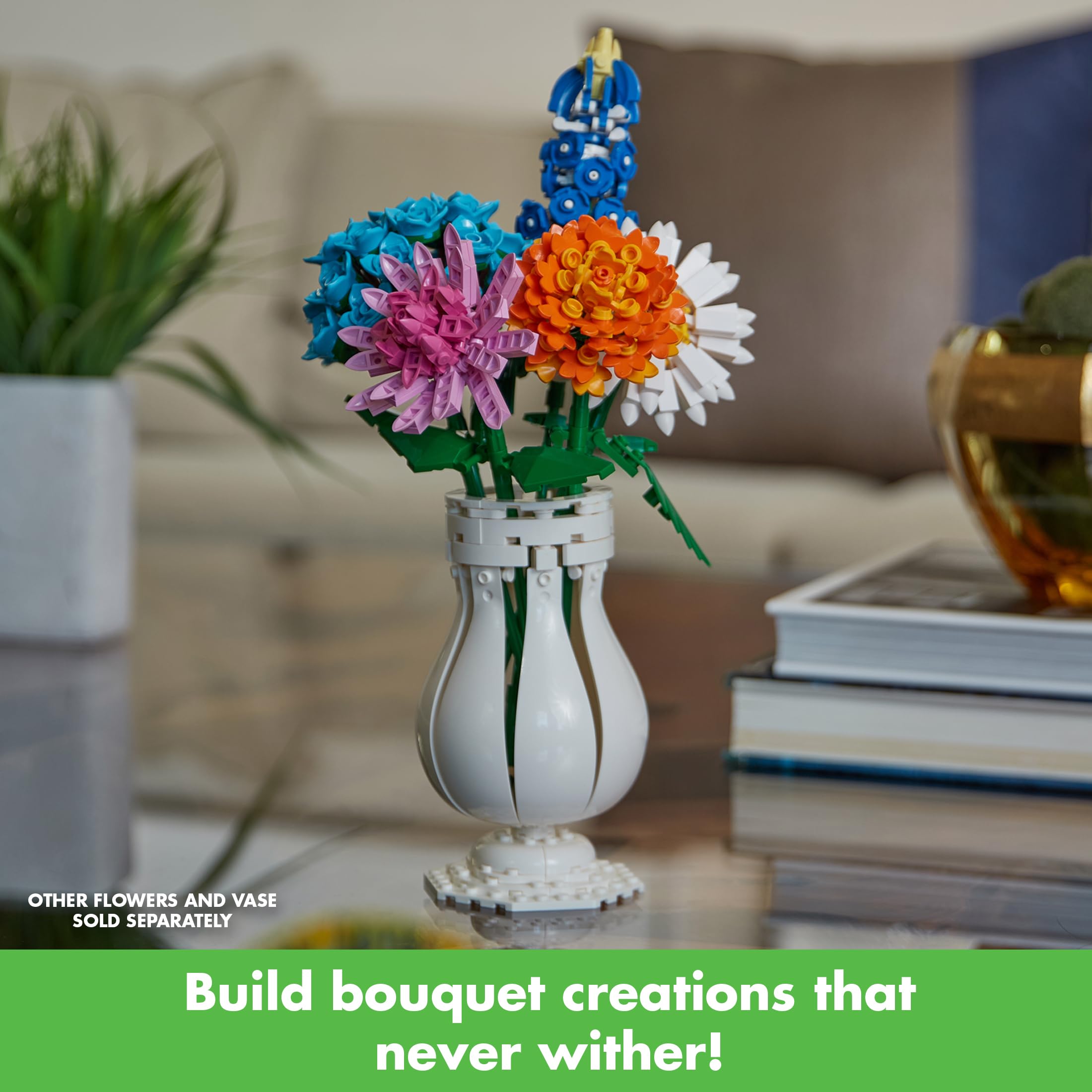 Amazon.com: Brickcraft Botanicals Pink Dahlia Flower Building