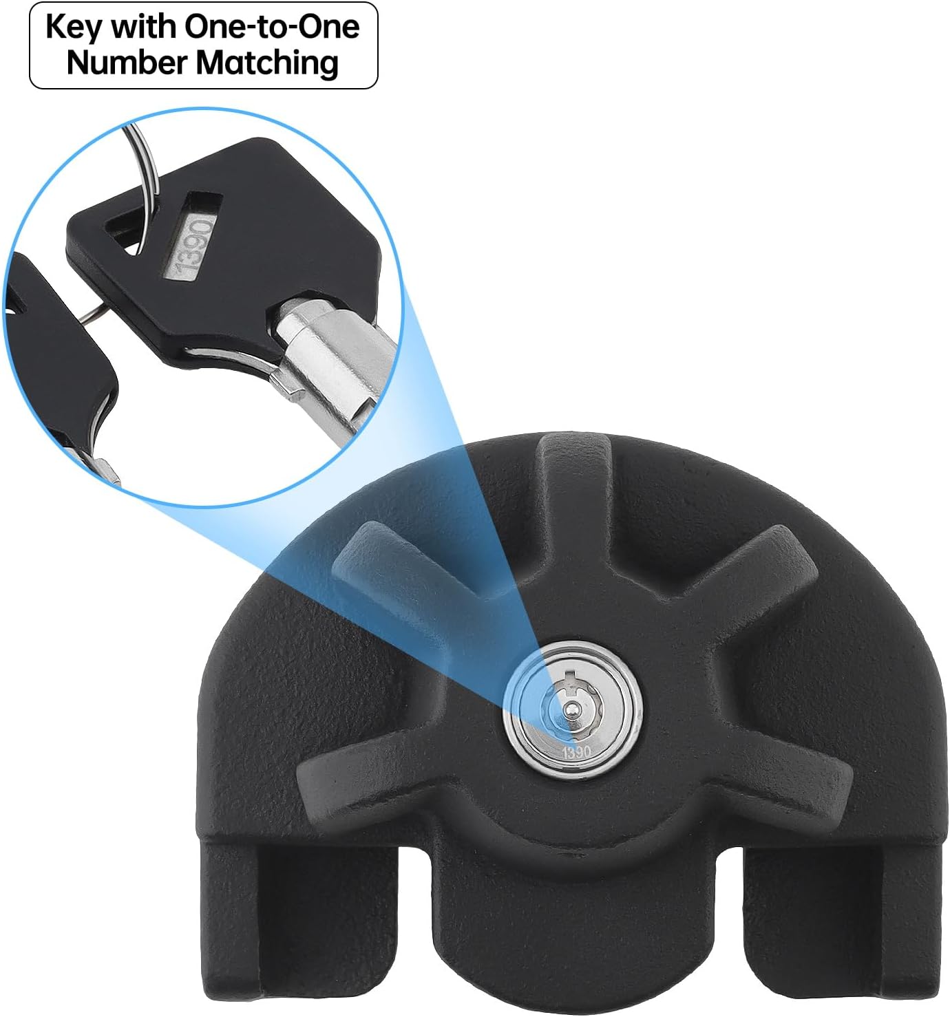 2 inch Trailer Coupler Lock, Heavy-Duty Trailer Hitch Lock Anti Theft Security Lock for Trailers RVs Trucks Boats 2" Trailer Couplers (2 inch)