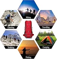 Doshwin 70L Trekking Hátizsák Esővédővel Camping Túrázáshoz 6