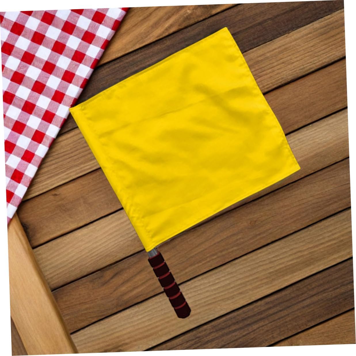 2pcs Handheld Signal Flags for Traffic and Sports Yellow and Green Safety Flags for Referees and Conductors Portable Competition and Training
