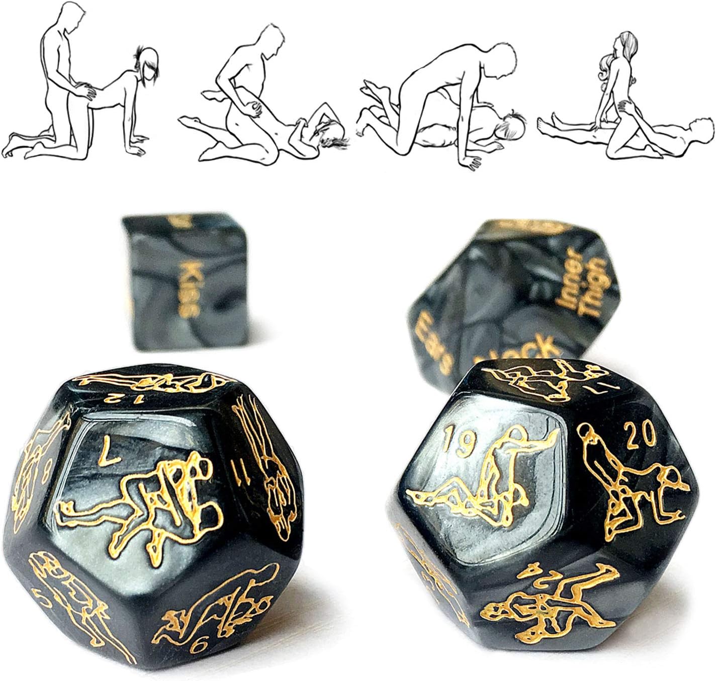 4-Piece Romantic Pose Dice Bachelor Party - Create More Possibilities