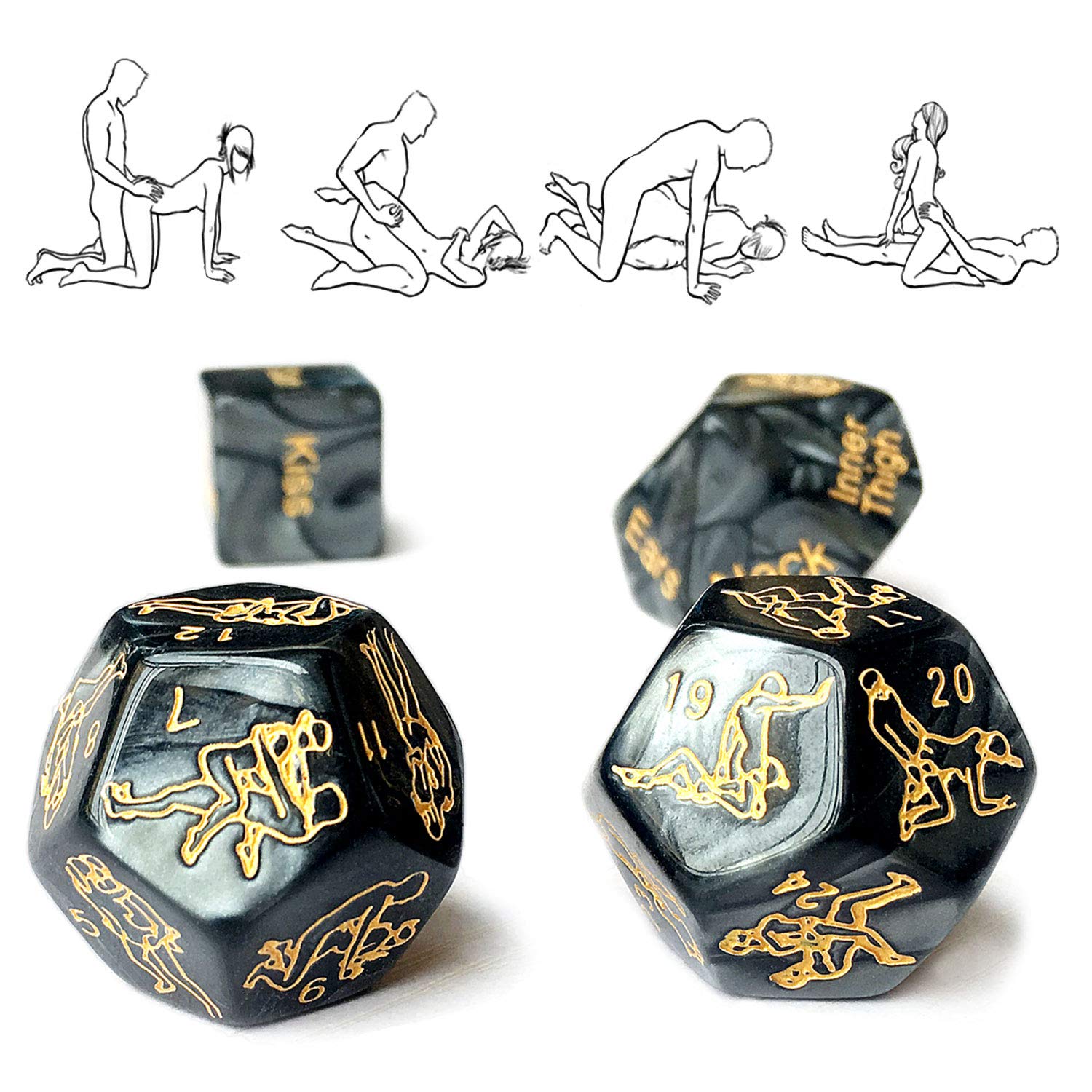4-Piece Romantic Pose Dice Bachelor Party - Create More Possibilities