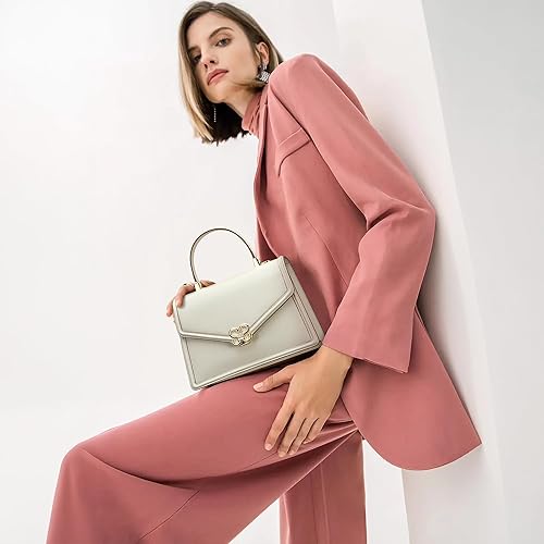 Miniatura 2 de Bolsa con asa superior, bolso de mano con asa superior para mujer, bolso de cuero de moda y bolso cuadrado elegante Beige,Gris oscuro,Negro