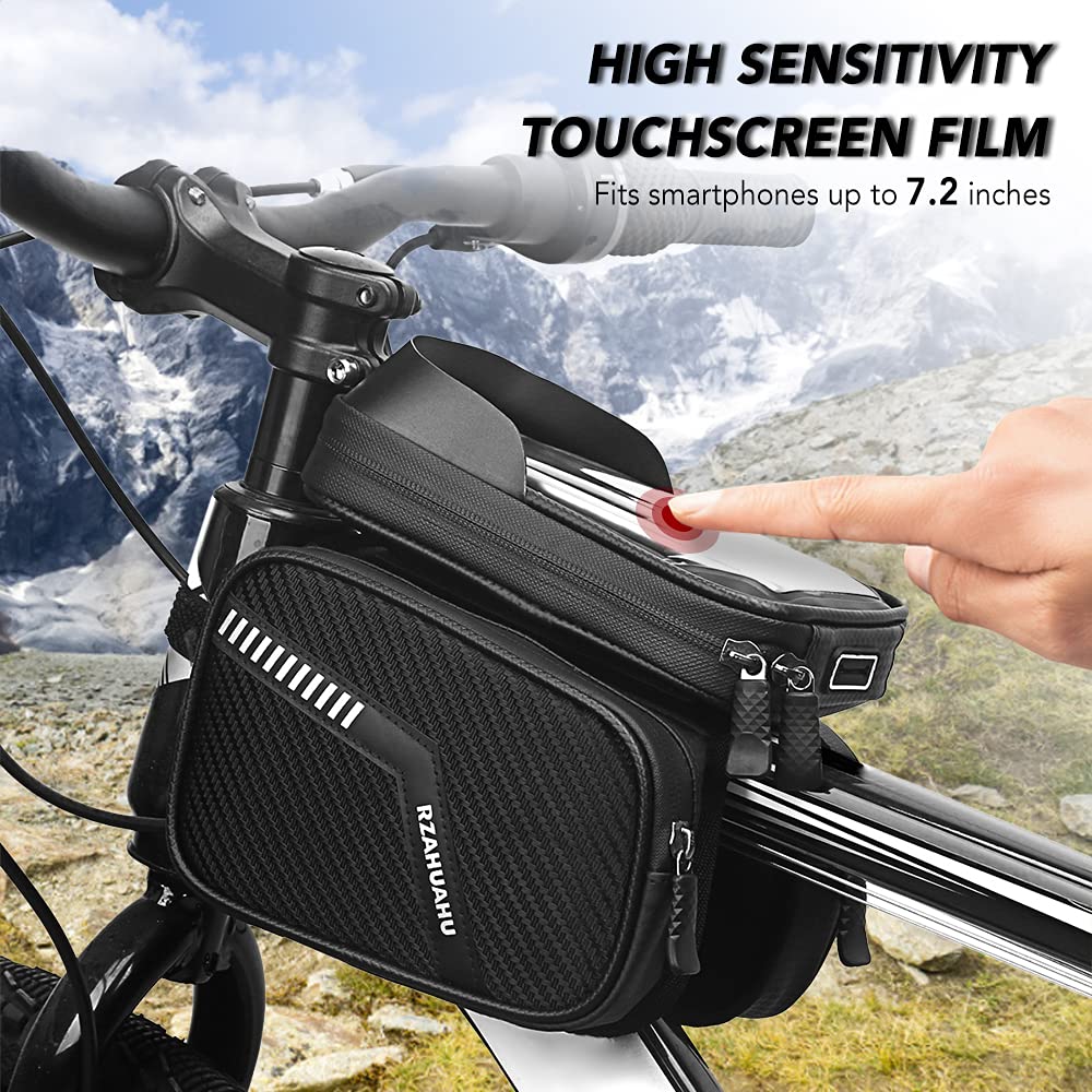 Borsa Da Manubrio Bici Impermeabile 2L Con Tocco Per Cellulare - MTB E Città - Foto 5
