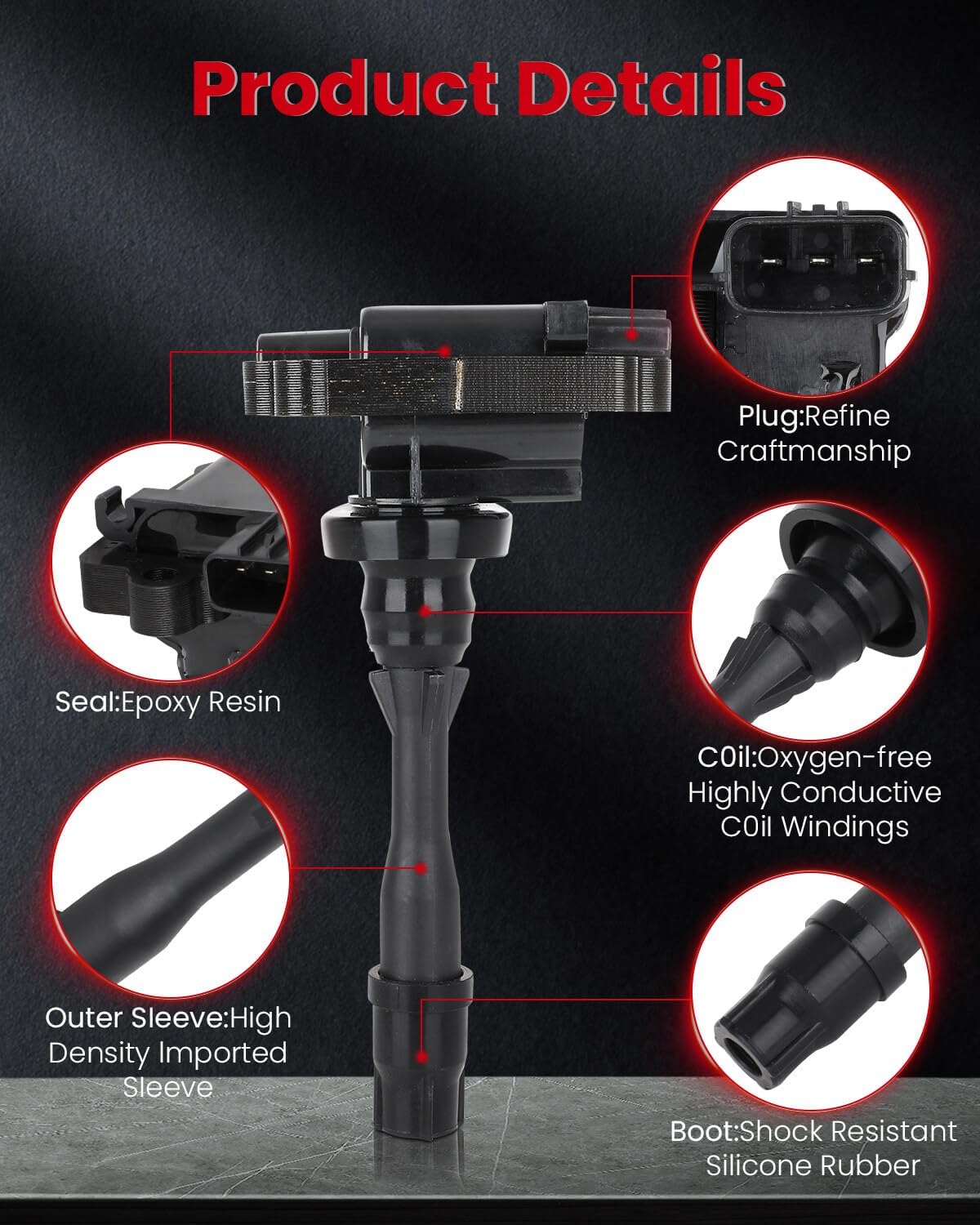 cciyu 3 ignition coils wilth 6 iridium Spark Plugs,for Mitsubishi Montero 3.8LL 2003 2004 2005 2006 UF525