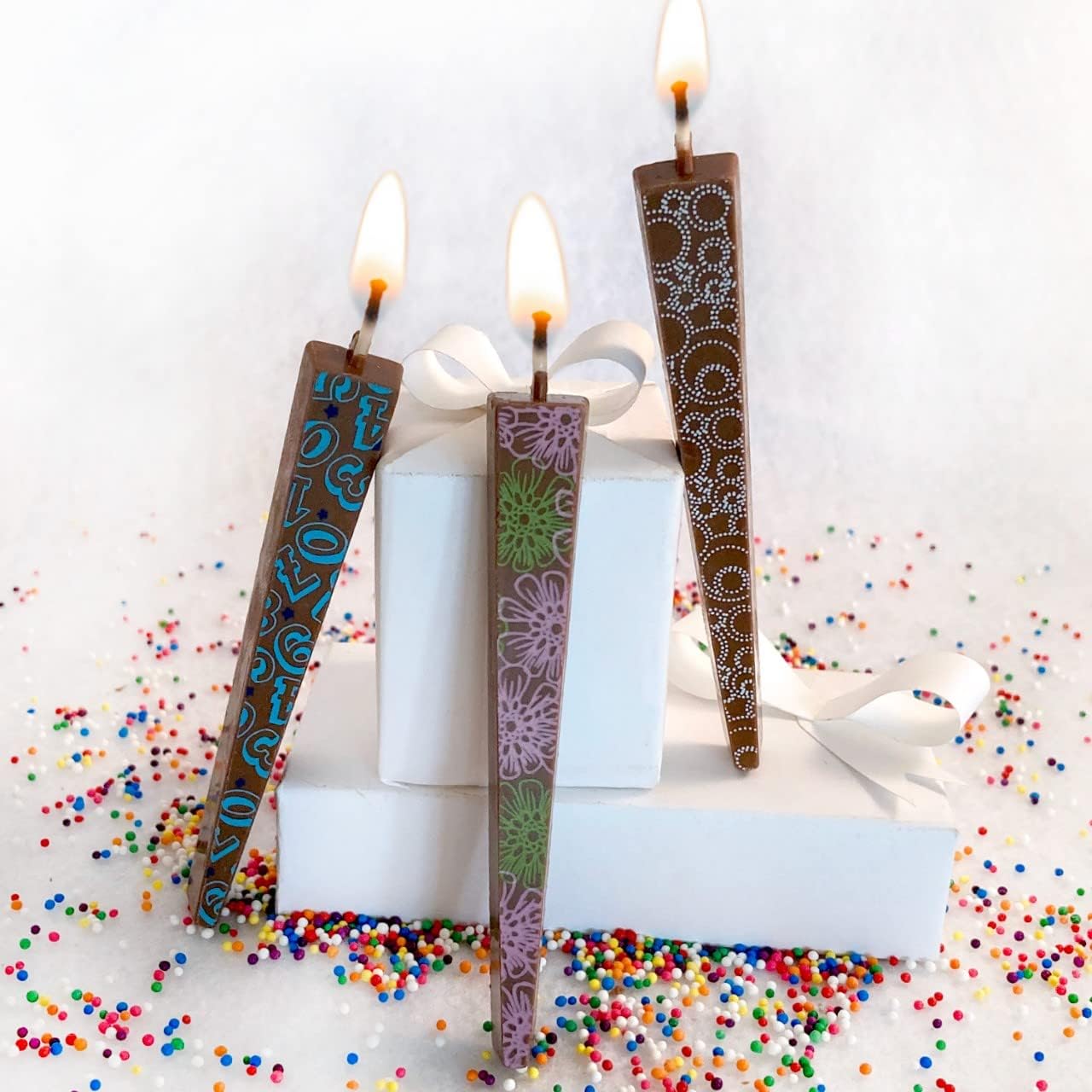Let Them Eat Candles Edible Chocolate Birthday Candles, Dripless, Milk Chocolate