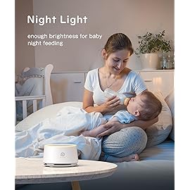 Dreamegg Baby Sound Machine with Nursery Lamp, 25 Soothing Sounds, Alarm Clock, Dimmable Night Light, White Noise Machine for Sleep Sound Machine, Baby Shower Gifts Must Haves, Wood