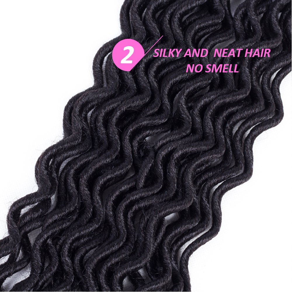 Faux Locs Crochet Hair 22 Inch Faux Locs 6 Packs Soft Locs Water Wave