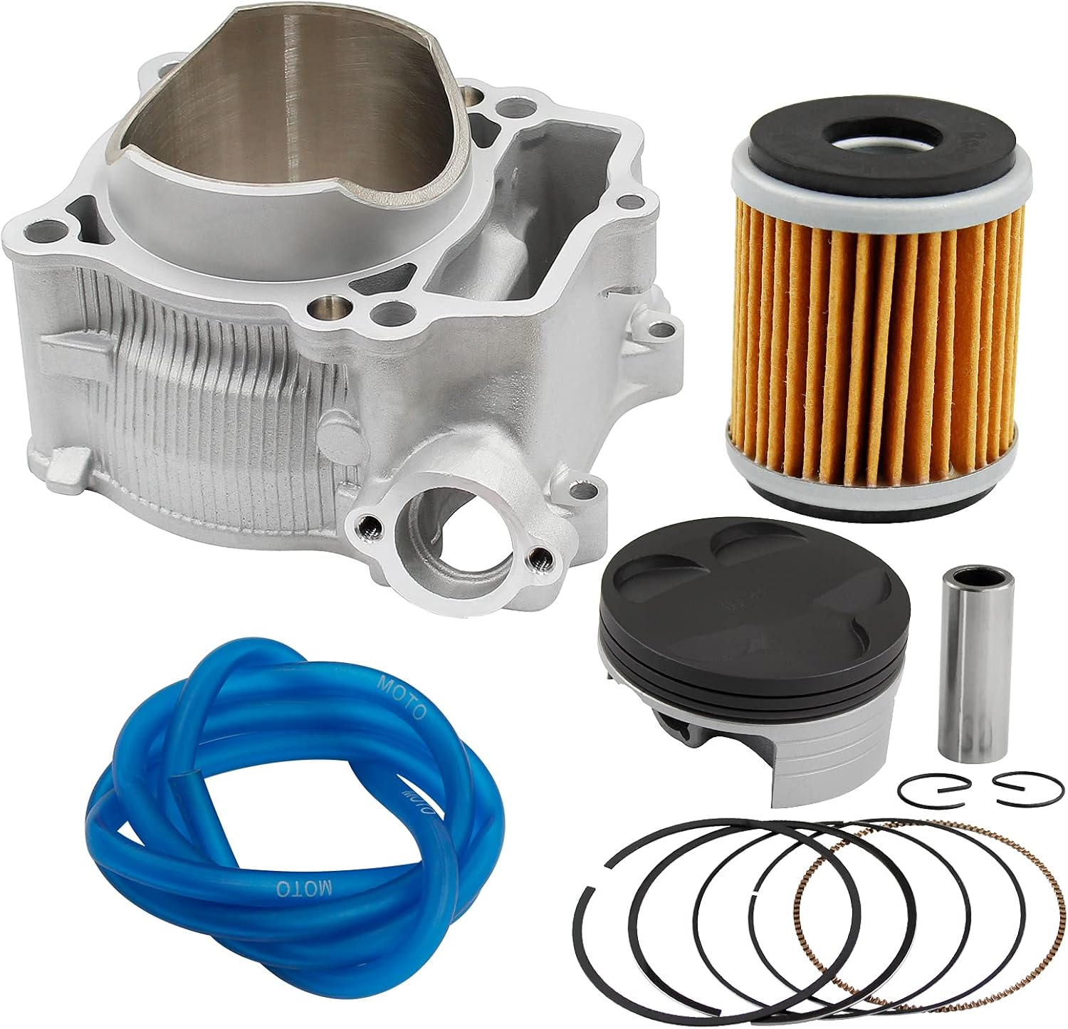 Road Passion 77mm Bore Cylinder Head + Piston Kit + Oil Filter + Oil Tube Set Replacement for Yamaha WR250F YZ250F WR 250 F YZ 250 F 2001 2002 2003 2004 2005 2006 2007 2008 2009 2010 2011 2012 2013