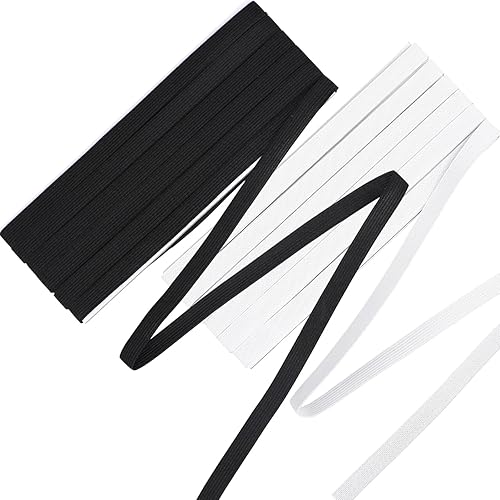 Miniatura 9 de Shappy Banda elástica para coser de punto de 1/2 pulgada x 11 yardas (beige)