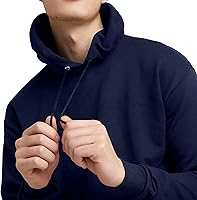 Vista 48 de Hanes EcoSmart Hoodie, Midweight Fleece, Pullover Hooded Sweatshirt for Men Negro