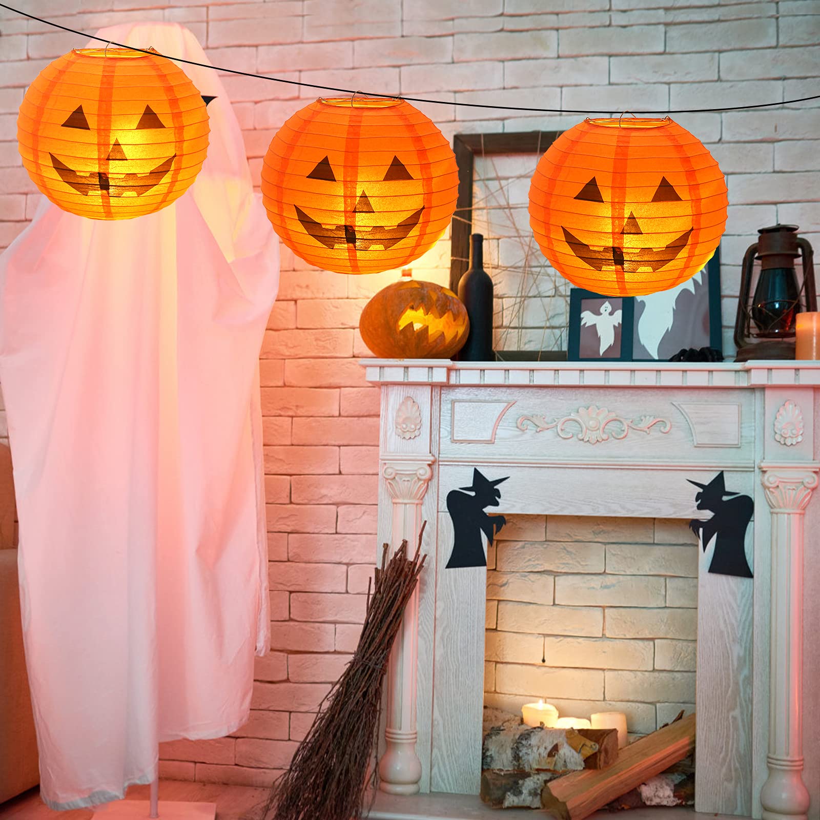 Halloween Paper Jack Lantern Yarn Wrapped Paper Plate Jack O Lantern
