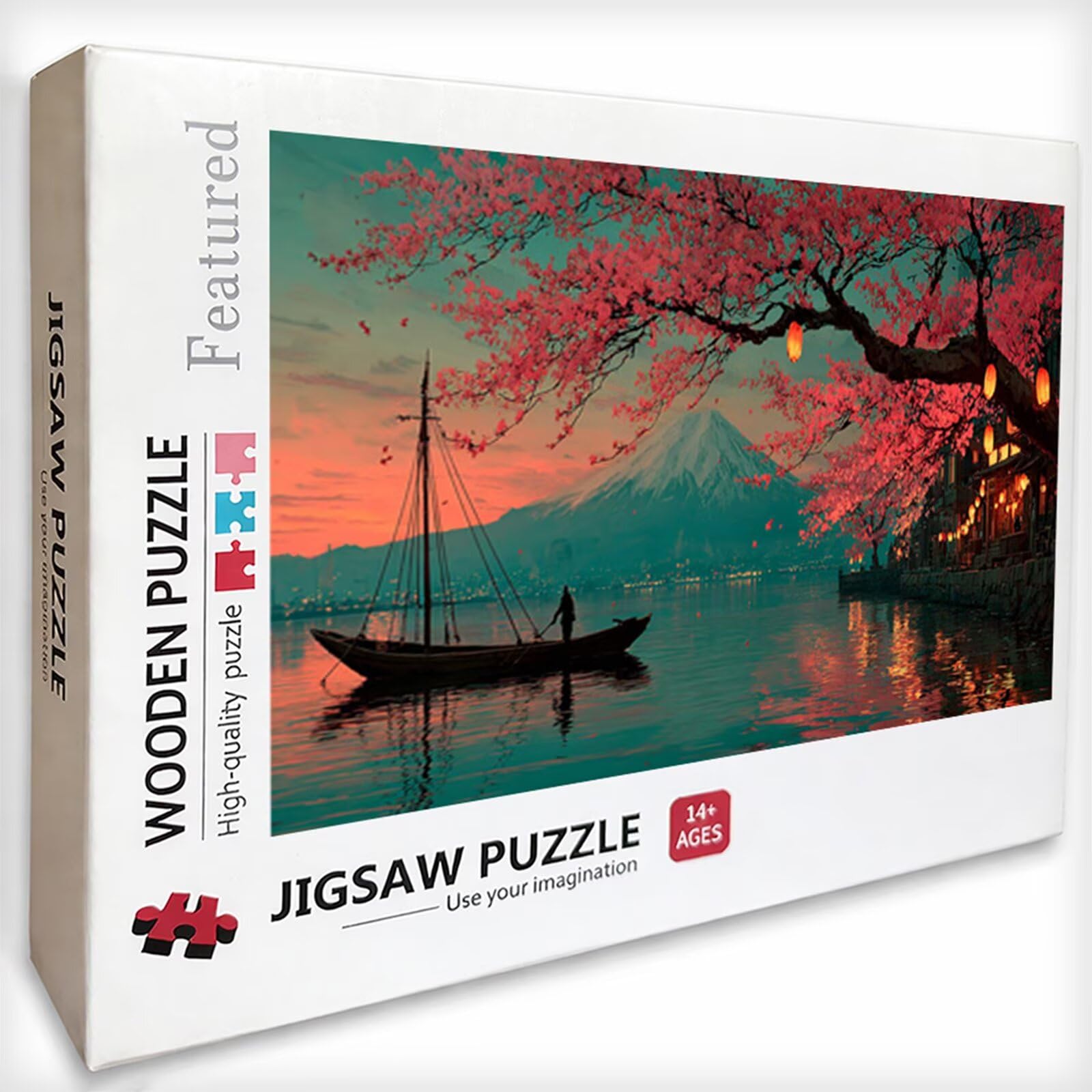 Puzzle Art 4000 sztuk z pudełkiem Mount Fuji, krajobraz drewniane puzzle dorośli 141 x 87 cm, łamigłówka, zajęcia rozrywkowe o wysokim stopniu trudności, pomysł na prezent dla całej rodziny, dekoracja