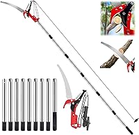 Silanit 15.7" Extendable Pole Saw for Tree Trimming - Dual-Pulley Tree Pruner, Long Handle Manual Trimmer for Yard & Garden