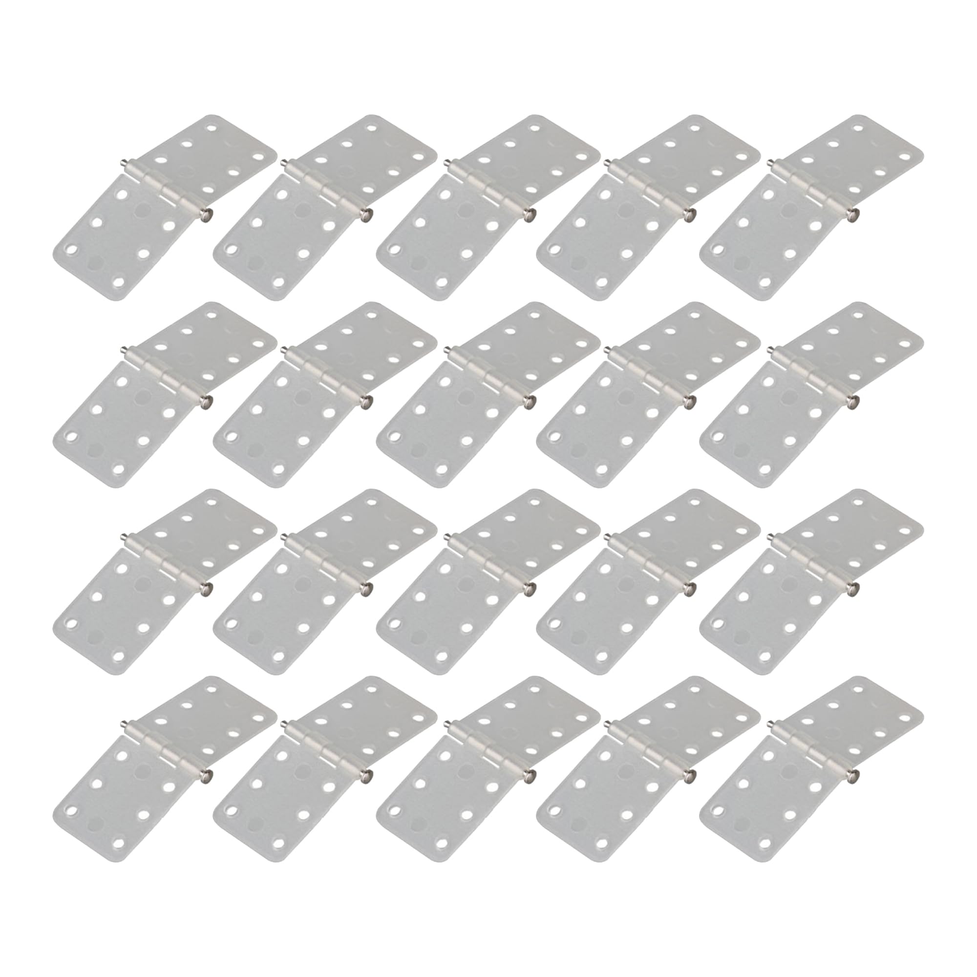 Mxfans Plastic RC Airplane Pinned Hinge 11 x 25 mm 1 mm Hole Dia Set of 20