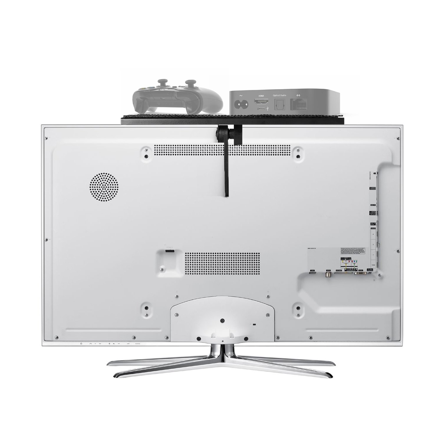 WALI TV Top Shelf, Metal Monitor Shelf Mount 12 X 5 Inch