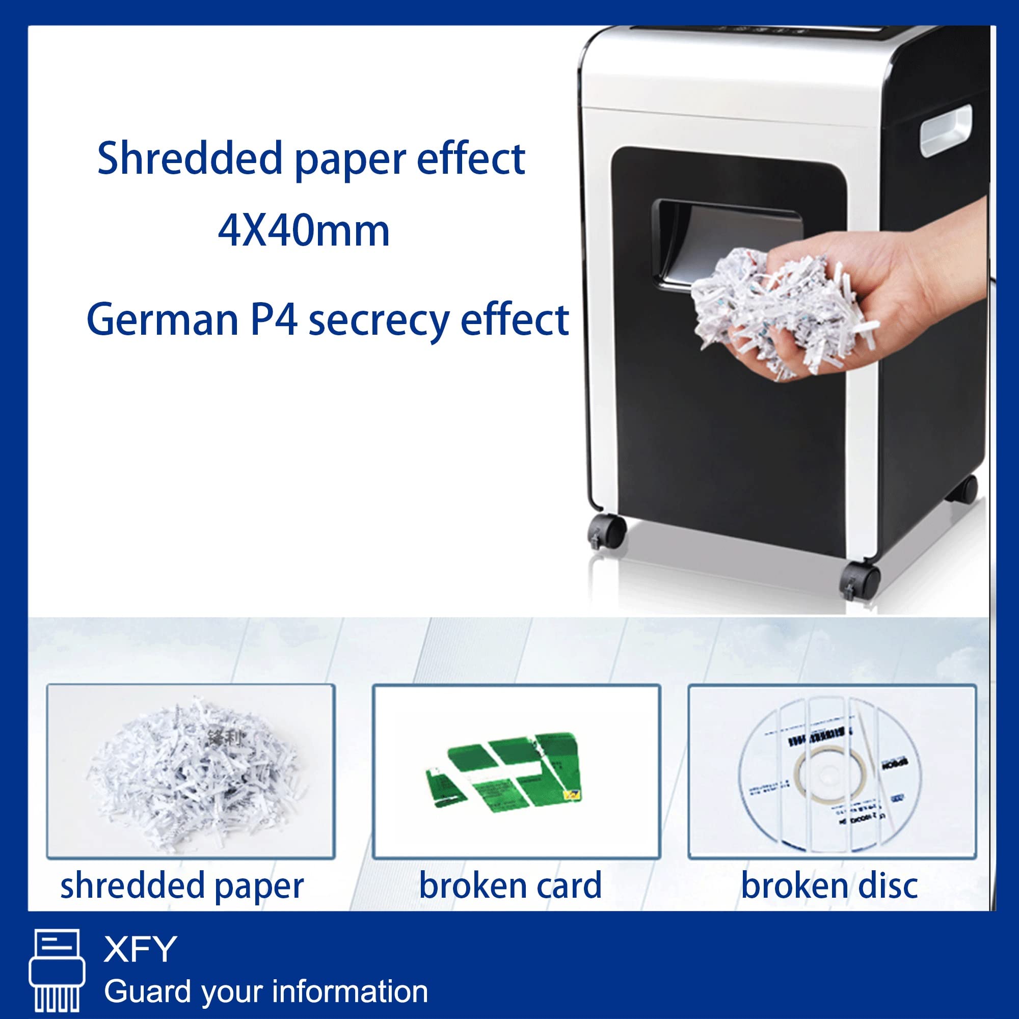 Micro-Cut Paper 31L, Distruggi documenti con alimentazione automatica 16 fogli, Distruggidocumenti Pro con protezione da sovraccarico e surriscaldamento, Distruggidocumenti con tempo di funzionament