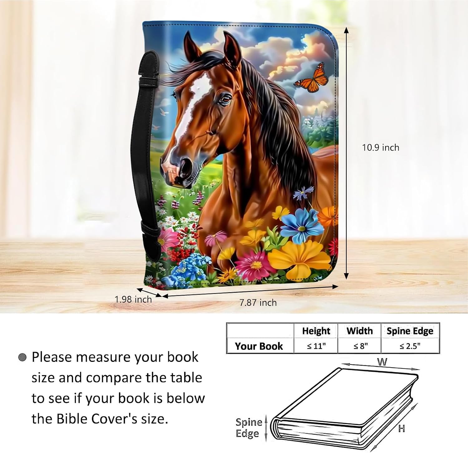 Lovely Horse Bible Covers for Women Men image 2