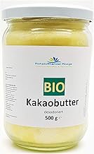 Cocoa Butter Organic 500 g in Glass Curry Bar - Deodorised Ideal for DIY Cosmetics