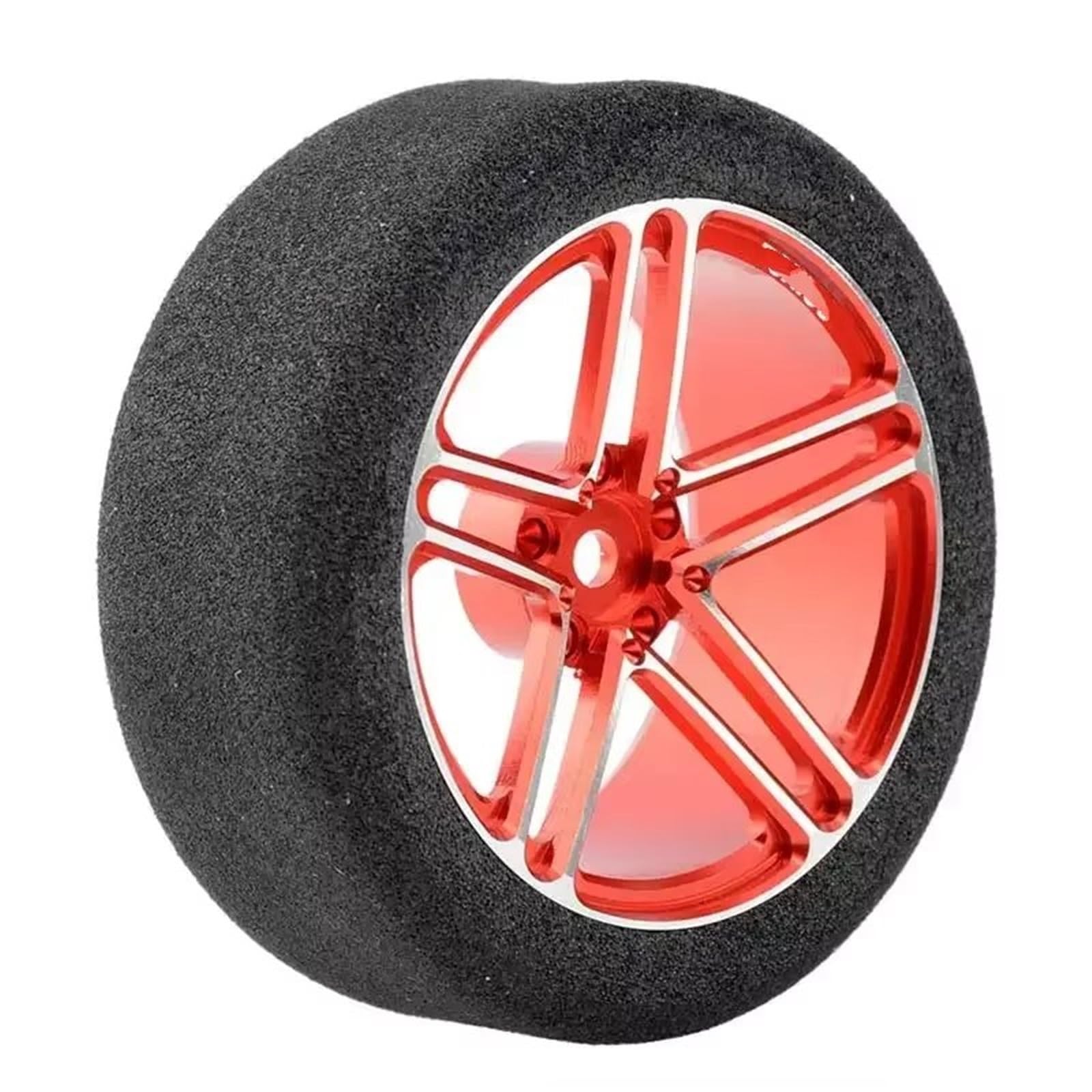 RC Neumáticos Rueda Compatible Con HSP Para HPI Neumáticos Y Ruedas Esponja A Escala 1/10 Y Llantas Hexagonales 12 Mm Para Accesorios De Vehículos De Carretera RC Con Desplazamiento De 3 Mm(Red)