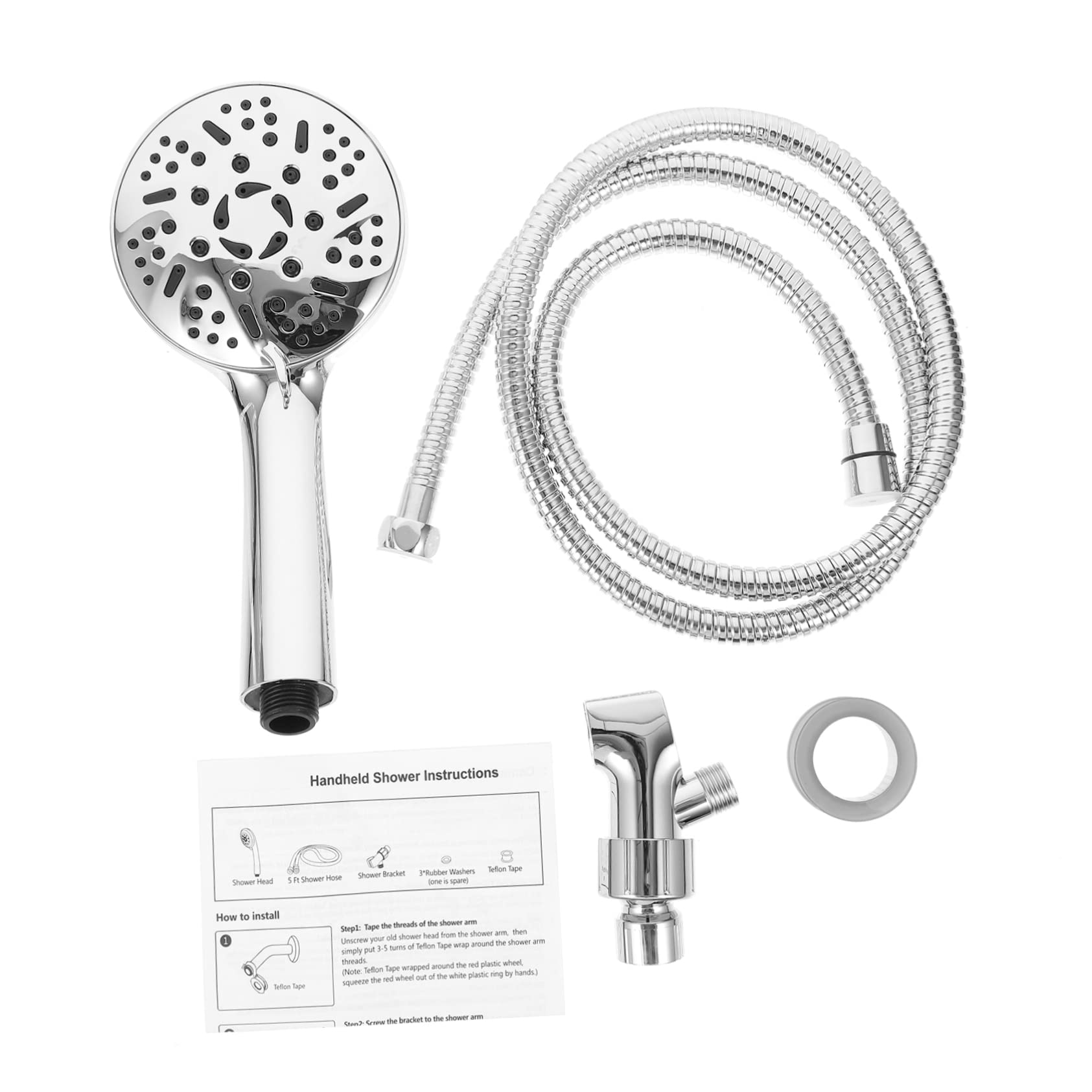 Ducha a mano LWX con spray de masaje para un baño relajante