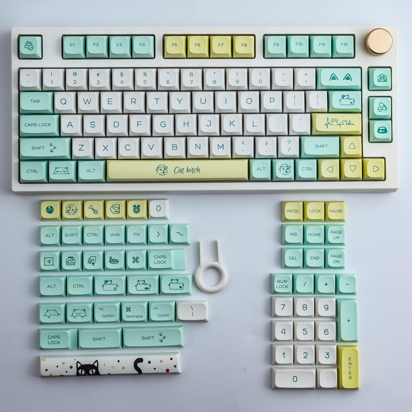 Nasadki klawiszy, 140 klawiszy sublimacja barwnik profil XDA nasadki klawiszy niebieski zestaw klawiszy do przełączników Cherry MX układ ISO/ANSI klawiatury mechaniczne