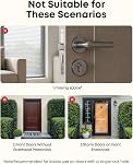 Eufy Serrure intelligente FamiLock C32, Porte d'entrée sans clé avec poignée pour portes intérieures, Wi-Fi intégré (2.4 GHz seulement), contrôle de l'application, auto-apprentissage AI, Verrouillage automatique, 4 AA Batteries, Alexa/Google