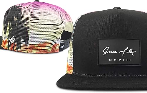 Miniatura 103 de Grace Folly - Gorra trucker unisex gorra de malla con cierre trasero negro (Black with Fade)