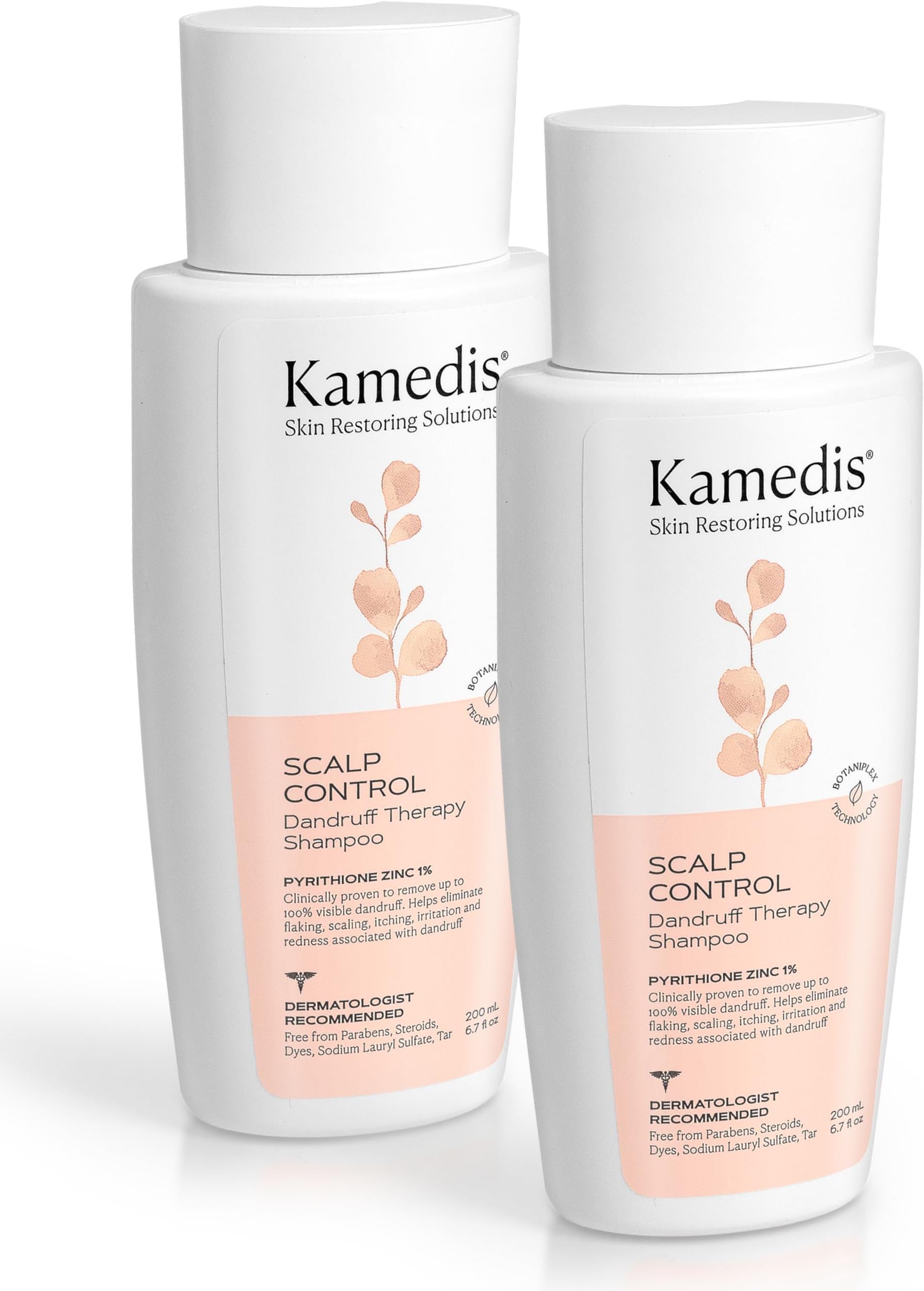 KAMEDIS Anti-Dandruff Therapy Shampoo. For Dry, Itchy, Flaky, Sensitive Scalp and Seborrheic Dermatitis. Contains 1% Zinc Pyrithione and Salicylic Acid. Hair & Head Treatment. 13.4 Fl Oz. (2pk)