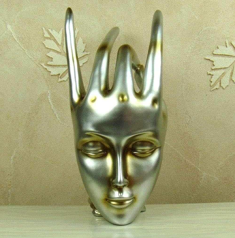 Statue,Statuen,Statuette,Sculpturen,Figurine,Female Hand Face Handmade
