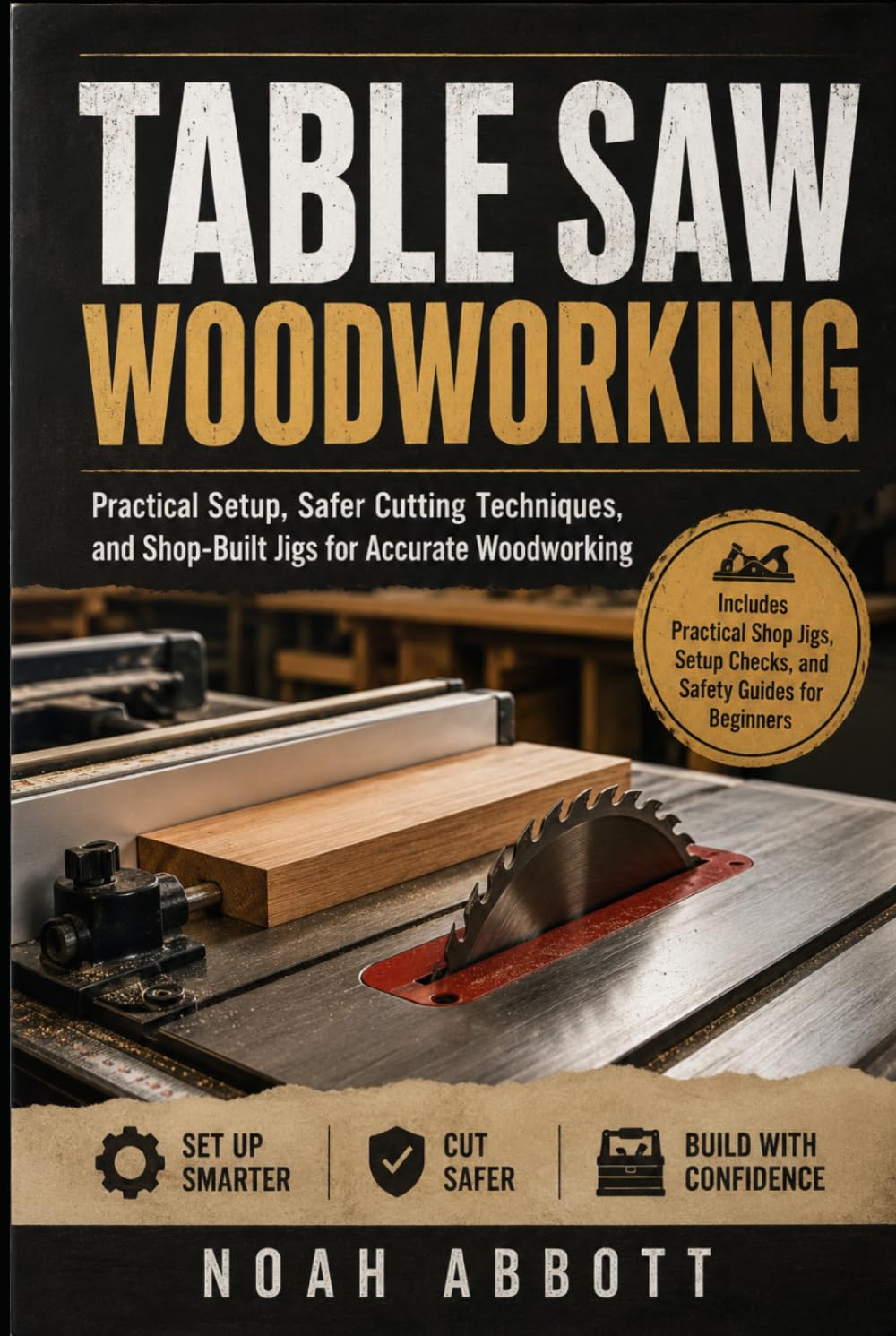 TABLE SAW WOODWORKING: Practical Setup, Safer Cutting Techniques, and Shop-Built Jigs for Accurate Woodworking