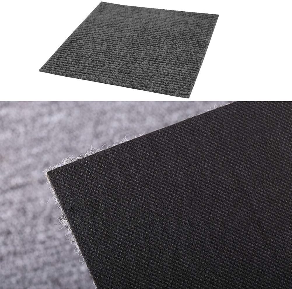 Nisorpa Commercial Carpet Squares 40 Pack Bitumen Rubber Backed Indoor Carpet Tiles 20x20 inch Washable Carpet Flooring Home Office Basement - - 