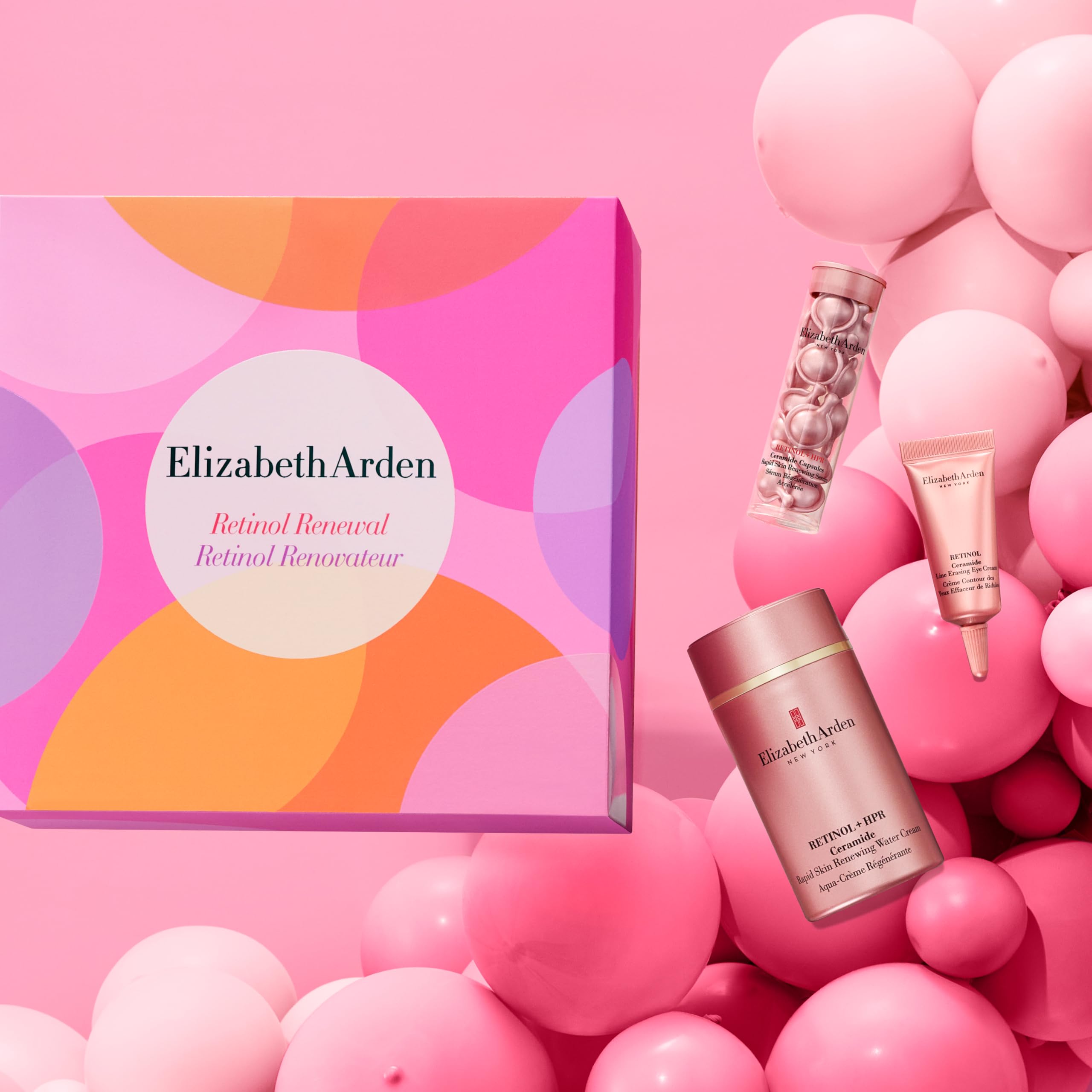 Elizabeth Arden RETINOL + HPR CERAMIDE Retinol Renewal, set regalo da 3 pezzi, cura della pelle anti-età per levigare linee sottili e rughe, regalo di lusso per le donne