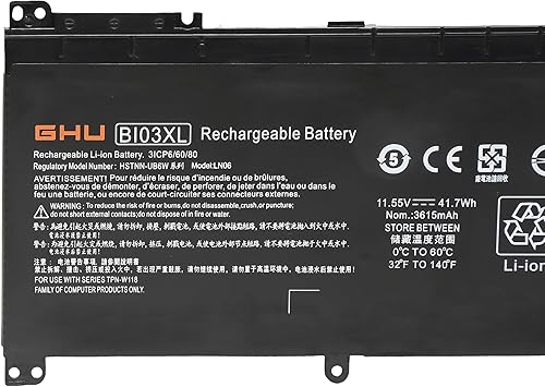 Miniatura 4 de GHU BI03XL ON03XL - Batería para portátil compatible con HP Pavilion X360 13-U M3-U M3-U001DX M3-U103DX 13-U100TU 13-U100TU Stream 14-AX 14-ax010wm