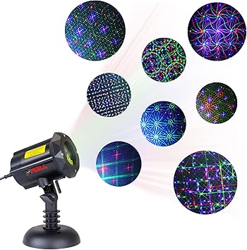 Amazon.com: LedMall Motion 8 Patterns in 1 Red, Green, and Blue Outdoor ...