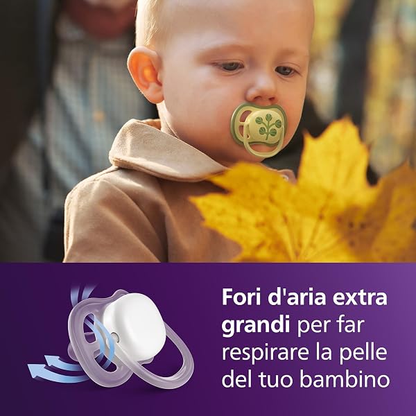 Philips Avent Ultra Start Ciuccio - Design ortodontico, per neonati dai 18 mesi in su, tettarella simmetrica in morbido silicone, senza BPA, confezione da 4, SCF349/55 - 2