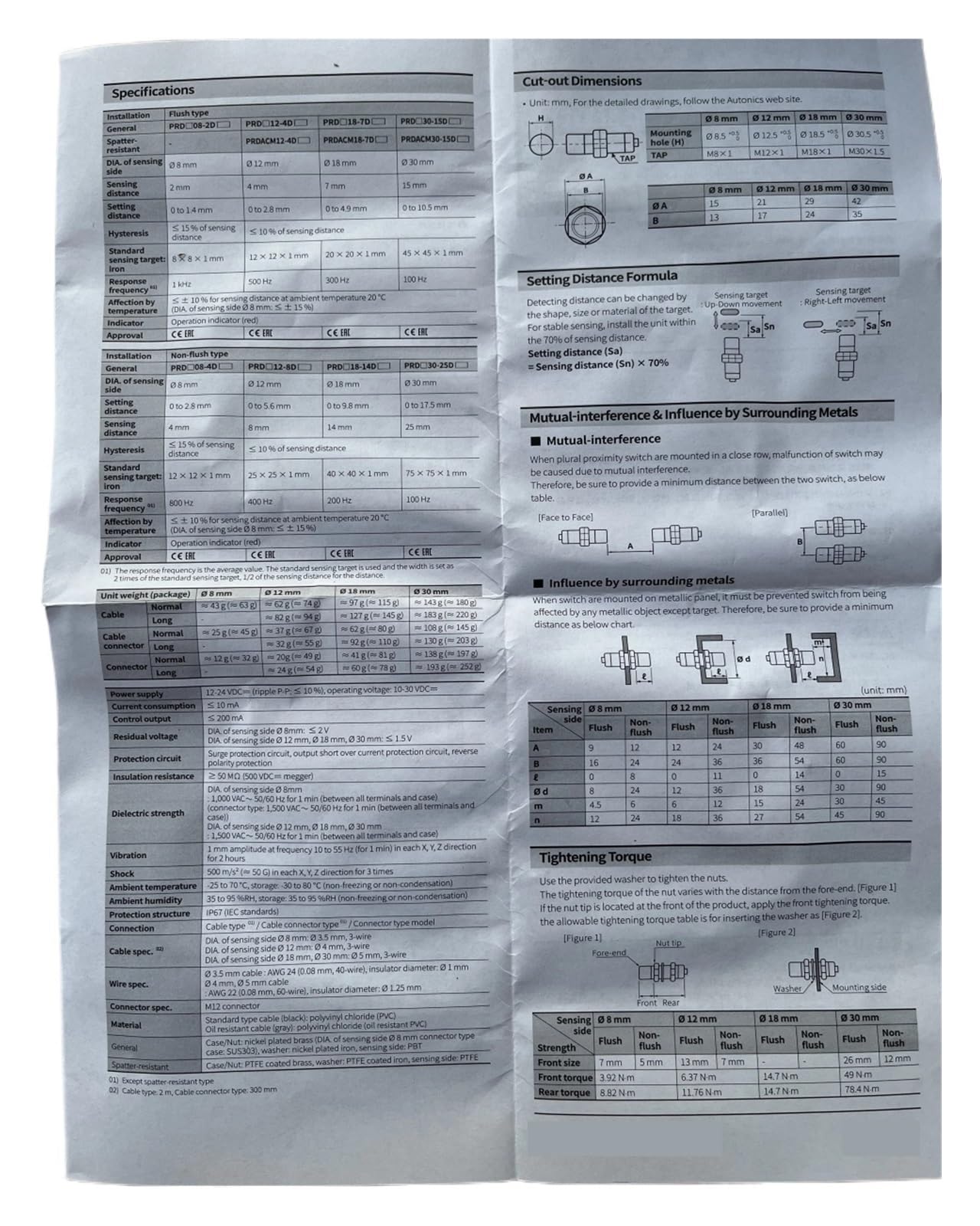 XDDQWSWA Proximity sensor PRD12-4DN PRD12-4DP PRD12-4DN2 PRD12-4DP2(PRD12-4DP2)