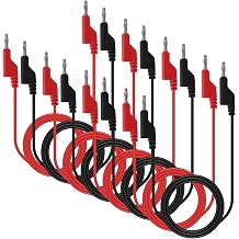 UMLIFE 2PCS Banana to Banana Plug Test Leads Stackable 4MM Banana Plug Test Cables, Multimeter Clip Wires for Multimeter 1000V 15A