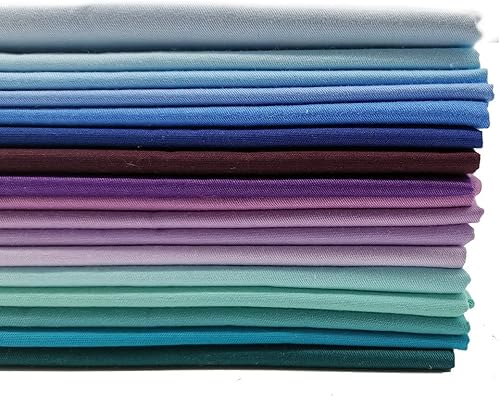 iNee Aurora Solids Fat Quarters - Paquetes de tela para acolchar, 18 x 22 pulgadas, (Aurora Solids) Aurora Sólidos,Sólidos brillantes,Sólidos de