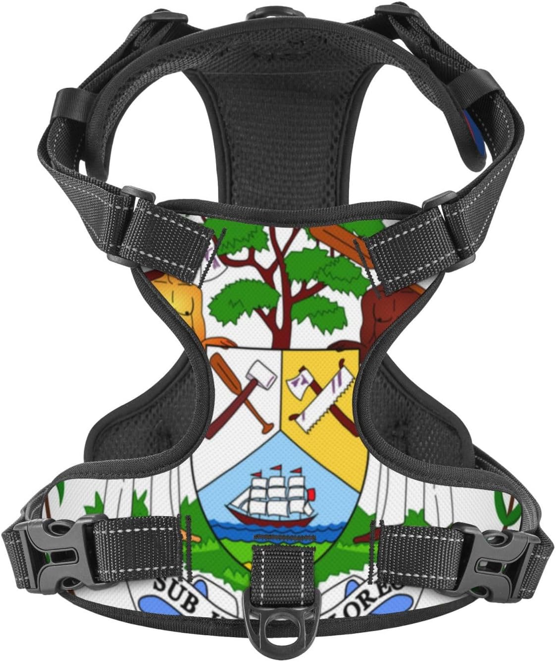 Flag of Belize No Pull Dog Vest Harness for Small Medium Large Dog Puppy Pets Cats Outdoor Walking