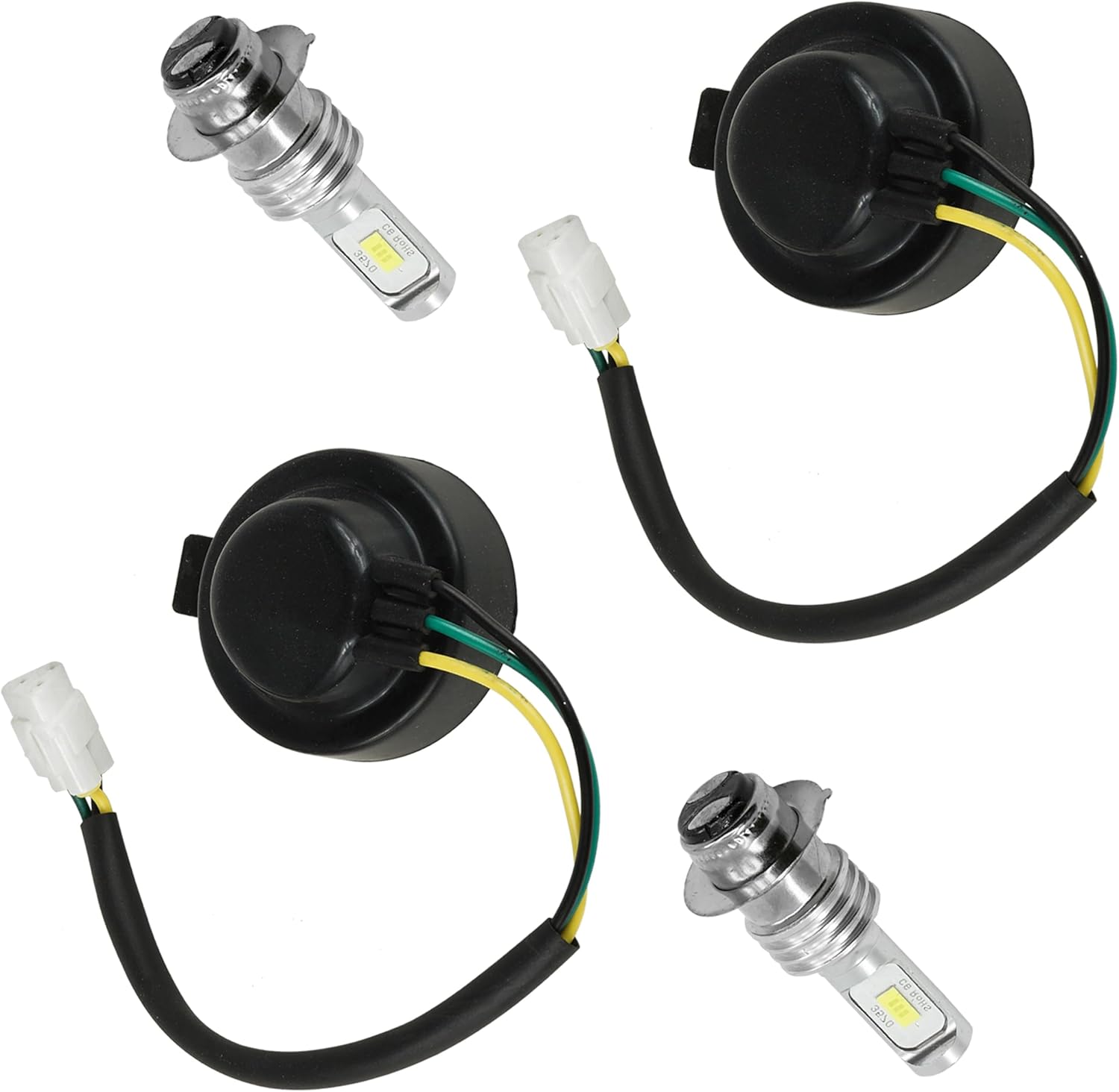 Caltric Left Or Right Headlight Socket And LED Bulb Compatible with Yamaha Wolverine 450 YFM450FX 2007-2008