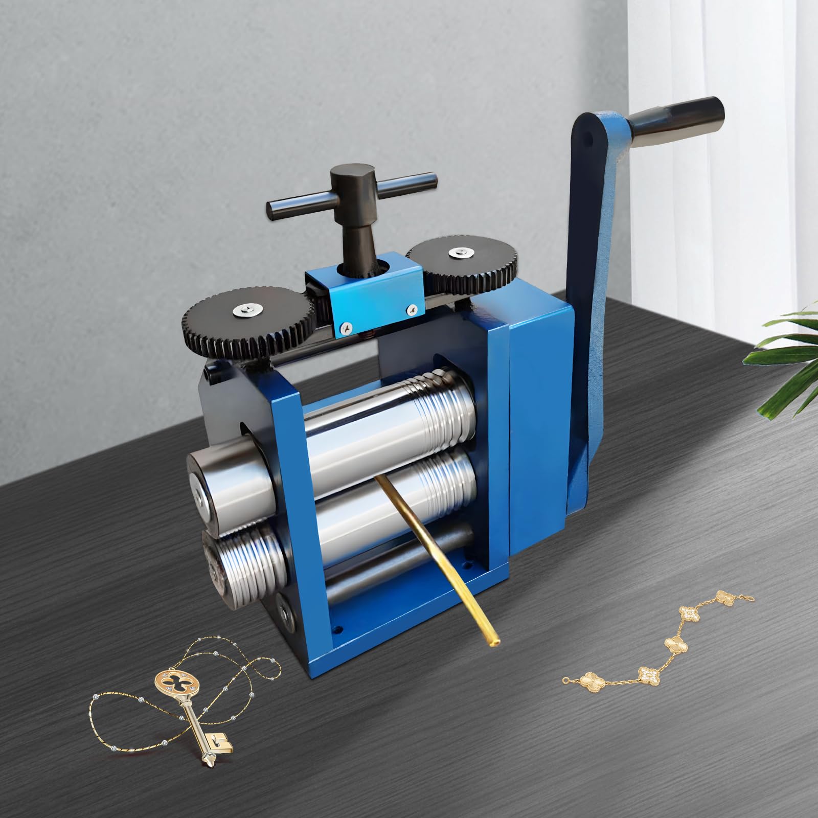 Machine manuelle de laminage de bijoux, 75 mm Machine manuelle de laminage de bijoux Outil de bricolage pour la conception et la réparation de bijoux