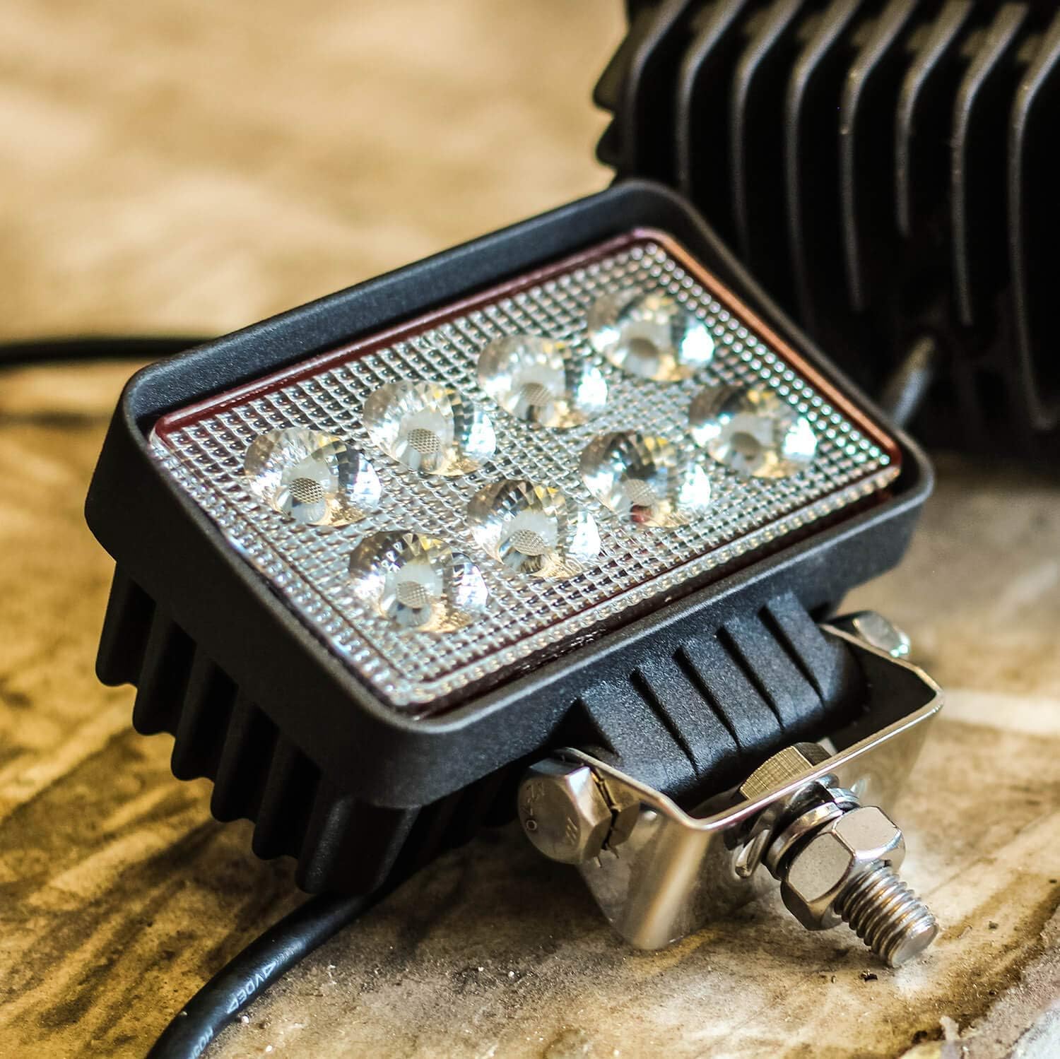 Feniex AM900 Work Light | 8 LED Flood Light, Bright 1 Watt LEDs, SAE Class 1 | Vehicle Driving and Scene Light