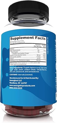 Miniatura 2 de Gomitas de saúco negro prémium  Baya de saúco negro con vitamina C y zinc  Ayuda a apoyar el sistema inmunológico  Gomitas de saúco Sambucus de gran