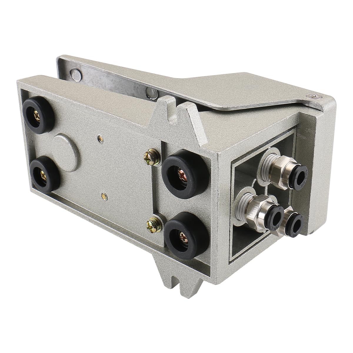 Baomain Pneumatisches Fußbetätigtes Pedalventil FOV-320A Verriegelung 5/2 Wege PT 1/4 Zoll mit Armaturen