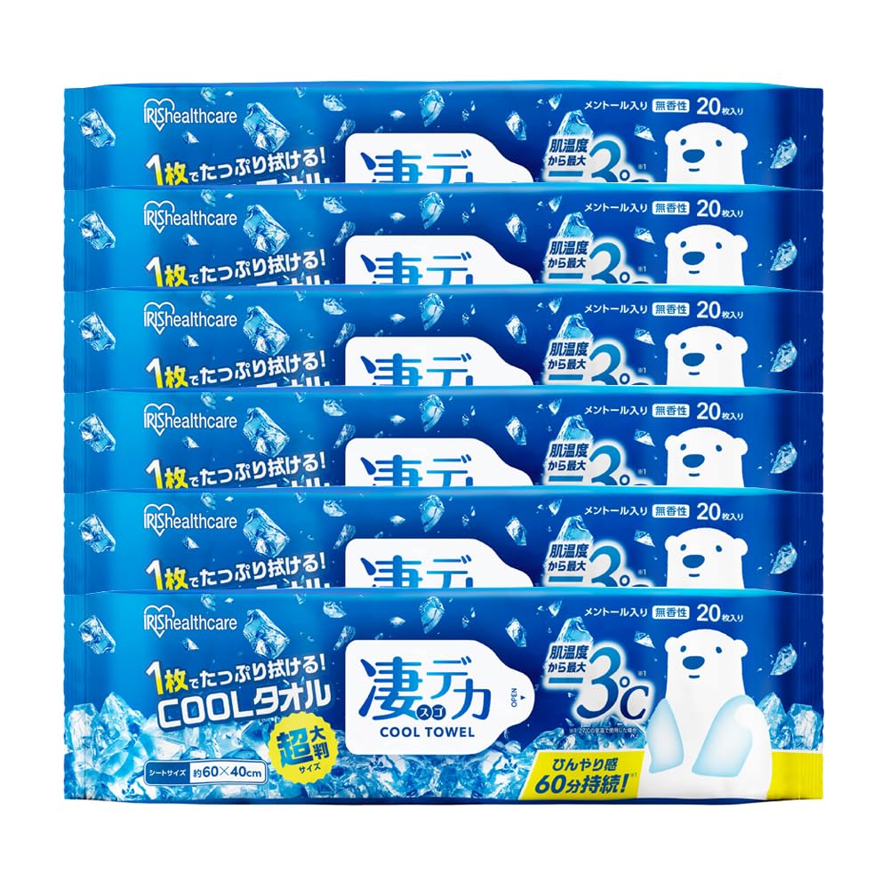 Amazon.co.jp: 【6個セット】アイリスオーヤマ 凄デカクールタオル 冷